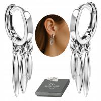 KOLCZYKI SREBRNE 925 SREBRO WISZĄCE NA PREZENT ANGIELSKIE ŁAPACZ SNÓW +ETUI