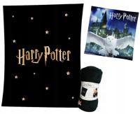 DUŻY KOC HARRY POTTER NARZUTA PLED CIEPŁY MIĘKKI + PODUSZKA SOWA HEDWIGA