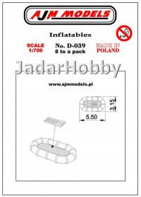 AJM Models D-039 1/700 Inflatabes (8 szt.)