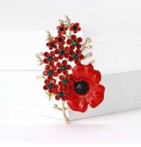 228- Broszka - CUDNE DUŻE CZERWONE MAKI- NA PREZENT