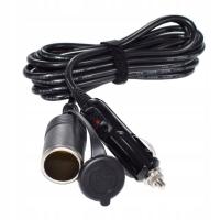 3.6m 11.8ft Adapter przedłużacza Fused Plug V BlackE