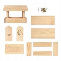 Karmnik dla ptaków edukacyjny budka Zrób To Sam model DREWNIANY ECO DIY MKW