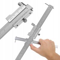 SUWMIARKA TRASERSKA ZE STALI NIERDZEWNE 0-200mm 0,1mm z RYSIKIEM