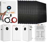 Комплект солнечных батарей 6000w OFF-GRID Growatt склад LifePO4 10kwh панели 4400w