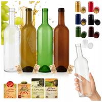Винный набор 40X винные бутылки настойки 750 мл колпачки этикетки пробки