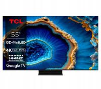 Telewizor QLED TCL QD-Mini LED 55C805 55'' 4K 144Hz Google TV HDMI 2.1