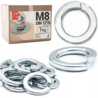 Podkładka M8 sprężynowa sprężysta DIN 127 płaska ocynkowana 1 kg