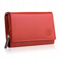 Женский кожаный кошелек Betlewski Red Little RFID в подарочной коробке
