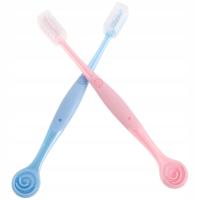 2SZT SZCZOTECZKA DO ZĘBÓW W KSZTAŁCIE LITERY U Z MIĘKKIM WŁOSIEM I SKROBACZKĄ DO JĘZYKA SZEROKA GŁÓWKA FO