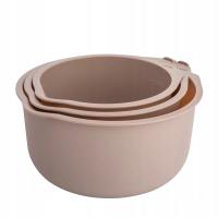 Komplet misek kuchennych 1,5/2/3 l Miski plastikowe Altom Design taupe 3szt