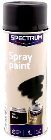 МАТОВАЯ ЧЕРНАЯ КРАСКА 400 МЛ АКРИЛОВЫЙ СПРЕЙ ЛАК