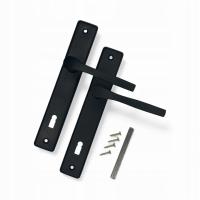 Klamka do zamka wąskiego 90 klucz czarna do furtki i bramki – PL PRODUKCJA