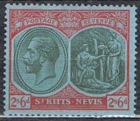 Kol.bryt. St.KITTS NEVIS 1921, SG 47b, 26 GBP