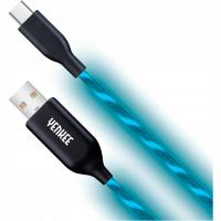 1 м USB 2.0 USB-C тип C Yenkee светодиодный Светящийся кабель для автомобиля 100 см