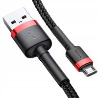 BASEUS MOCNY SZYBKI KABEL USB MICRO USB PRZEWÓD OPLOT DWUSTRONNY 2A 2m