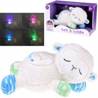 PLUSZOWA OWIECZKA PROJEKTOR LAMPKA NOCNA USYPIACZ BIAŁY SZUM ODGŁOSY NATURY