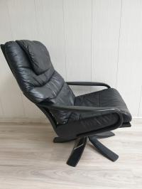 fotel relax skóra vintege duński