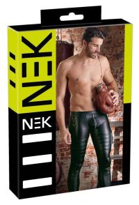 NEK-сексуальные обтягивающие мужские матовые брюки с карманами черные M