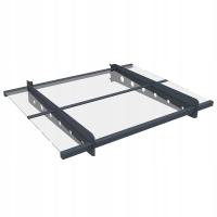 DASZEK NAD DRZWI WEJŚCIOWE ZADASZENIE BALKONOWE 100 x 80 CM ANTRACYTOWY