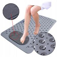 MATA ANTYPOŚLIZGOWA DO WANNY PRYSZNICA Z PRZYSSAWKAMI SZARA MYJKA ŁAZIENKI