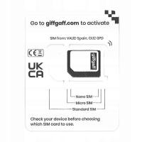 Английская SIM-карта giffgaff UK без регистрации