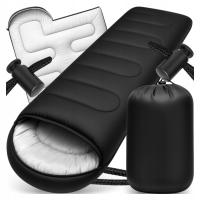 ŚPIWÓR TURYSTYCZNY MUMIA Z KAPTUREM CIEPŁY LEKKI KOŁDRA 210CM + POKROWIEC