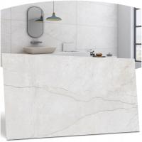 PŁYTKI PODŁOGOWE ŁAZIENKOWE SZARY GRES MARMUR BANGO WHITE 60X120 cm CARVING