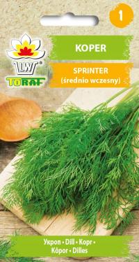 Koper Sprinter wczesny do mrożenia nasiona kopru 5g Toraf aromatyczny