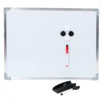 Biała Tablica suchościeralna magnetyczna 45x60 + akcesoria do tablicy