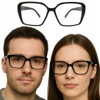 Okulary korekcyjne do czytania DUŻE SZKLANE SOCZEWKI plusy od +1 do +4+ETUI