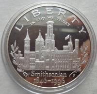 USA - 1 dolar - 1996 P - 150. rocznica Smithsonian - srebro