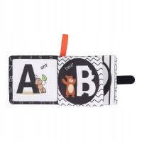 Czarno -biała książka dla dzieci bezpieczna interaktywna książka z QI