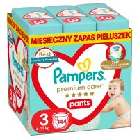 Pampers Premium Care Pants Pieluchomajtki, rozmiar 3, 144 szt, 6kg-11kg