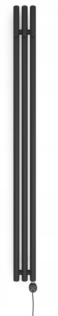Grzejnik łazienkowy 180x15 cm elektryczny Oltens Stang (e) czarny mat