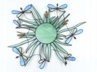 Miska witrażowa / Świecznik WAŻKI NIEBIESKIE