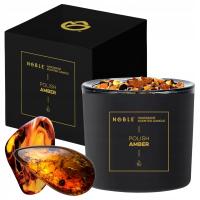 Ароматическая свеча соевая свеча в стекле большая польская Янтарная Янтарная благородная