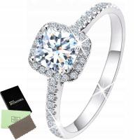 Красивое серебряное кольцо с родиевым покрытием для женщины, кольцо из стерлингового серебра 925 пробы
