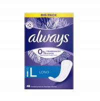 Always Wkładki Higieniczne Long 0% Perfume 48 szt.