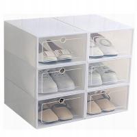 Пластиковый ящик для хранения обуви, органайзер, контейнер, коробка, 6 шт.