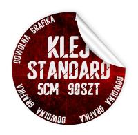 НАКЛЕЙКИ ЭТИКЕТКИ С ВАШИМ ЛОГОТИПОМ КРУГЛЫЕ РЕКЛАМНЫЕ КРАСОЧНЫЕ 5 СМ 90ШТ