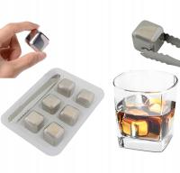 2 x METALOWE STALOWE KOSTKI LODU WIELOKROTNEGO UŻYTKU