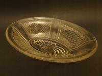 Salaterka szklana PRL, żardiniera szklana, półmisek, vintage