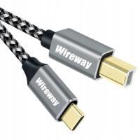 Кабель кабель USB 2.0 USB-B к USB-C для принтера оплетка провода WW332105 5 м