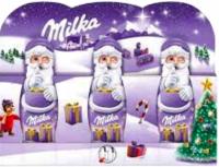 MILKA МИНИ ШОКОЛАДНЫЕ деды морозы 3 шт Рождество