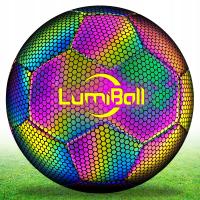 ФУТБОЛ СВЕТЯЩИЙСЯ СВЕТООТРАЖАЮЩИЙ LUMIBALL ДЛЯ НОГ РАЗМЕР 5 ГОЛОГРАФИЧЕСКИЙ