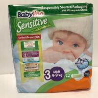 Babylino Sensitive Pieluszki r. 3 (4-9kg) 22szt