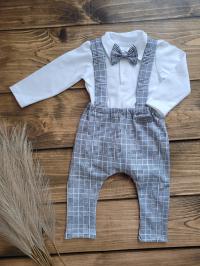 BabyStyle ручной работы детский костюм серый