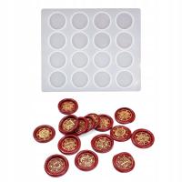 Wax Seal Stamp Silicone Pads Non-Sticky 16-Cavity Wax Sealing Mat Round Wax