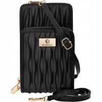 Мини-кошелек, клатч, сумка для телефона, кошелек, сумка, женская сумка-мессенджер, черный