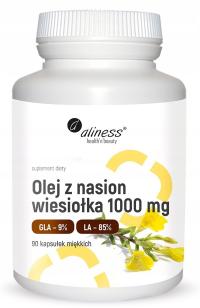 Aliness OLEJ Z NASION WIESIOŁKA 9% 1000mg 90 kap ODPORNOŚĆ TRAWIENIE GLA